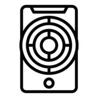 vecteur de contour d'icône de référence de cible de téléphone. unité de qualité