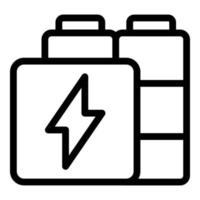 vecteur de contour d'icône d'énergie de batterie. niveau électrique