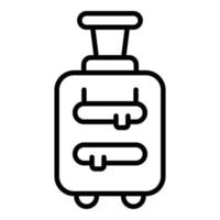 vecteur de contour d'icône de sac de voyage. valise d'hôtel