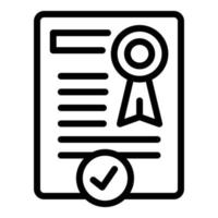 vecteur de contour d'icône de document de brevet. marque déposée de la justice