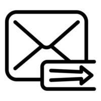 envoyer cv e-mail icône contour vecteur. poste d'équipe vecteur