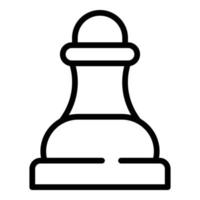 vecteur de contour d'icône d'échecs de pion. jeu de la reine