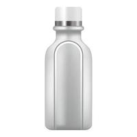 icône de bouteille en plastique, style réaliste vecteur
