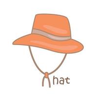 alphabet h pour chapeau vocabulaire illustration vecteur clipart