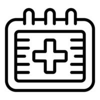 vecteur de contour d'icône de calendrier de ménopause. santé hormonale