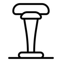 vecteur de contour d'icône de tabouret de bar de cuisine. chaise moderne