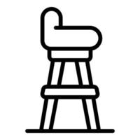 vecteur de contour d'icône de tabouret de bar. chaise moderne