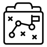 vecteur de contour d'icône de stratégie de gestionnaire. réunion de personnes