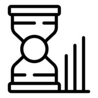vecteur de contour d'icône de gestionnaire de sablier. les meilleures personnes