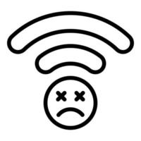 vecteur de contour d'icône wifi perdu. connexion Internet