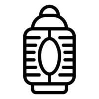 vecteur de contour d'icône de lampe du japon. tour ville