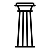 vecteur de contour d'icône de colonne grecque. pilier de l'histoire