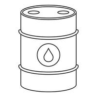 icône de baril de pétrole, style de contour vecteur