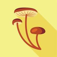 icône de champignon de miel, style plat vecteur