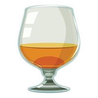 icône de verre de scotch ou de whisky, style cartoon vecteur