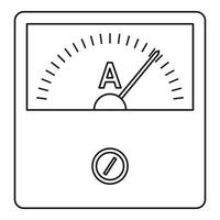 icône de compteur de vitesse, style de contour vecteur