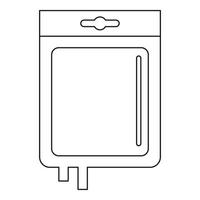 icône de transfusion sanguine, style de contour vecteur