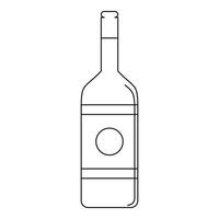 icône de vodka, style de contour vecteur