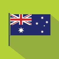 icône de drapeau australien, style plat vecteur