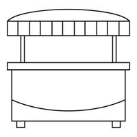 icône de stand de stand de marché, style de contour vecteur
