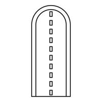 icône de section de route, style de contour vecteur