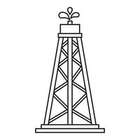 icône de ressources pétrolières, style de contour vecteur