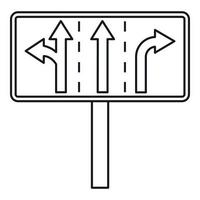 voies de circulation à l'icône de jonction carrefour vecteur