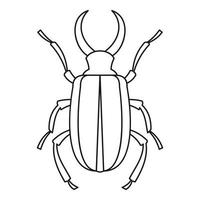 icône de coléoptère lucanus cervus, style de contour vecteur