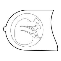 icône de fœtus, style 3d isométrique vecteur