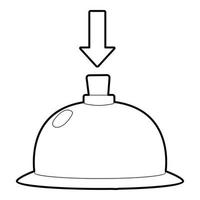 icône d'appel de table, style de contour vecteur