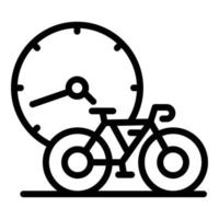 vecteur de contour d'icône de vélo de temps de trajet. partager intelligemment