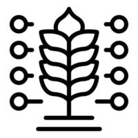 vecteur de contour d'icône de blé écologique. soins énergétiques