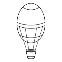 icône de ballon à air, style de contour vecteur