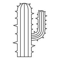 icône de plante du désert, style de contour vecteur