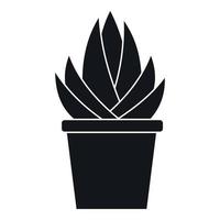 icône de plante aloe vera, style simple vecteur