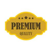 icône de label de qualité premium, style plat vecteur