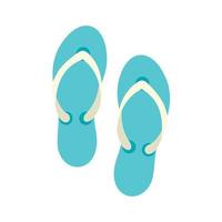 icône de sandales flip flop, style plat vecteur