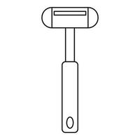 icône de marteau réflexe, style de contour vecteur
