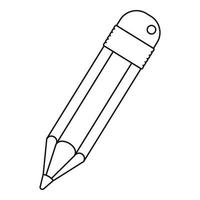 icône de crayon, style de contour vecteur