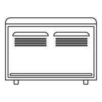 icône de convecteur, style de contour vecteur