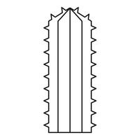 plante du désert, icône de style contour vecteur