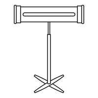 icône de chauffage halogène ou infrarouge, style de contour vecteur