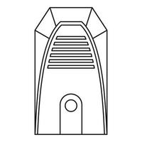 icône de chauffage électrique, style de contour vecteur