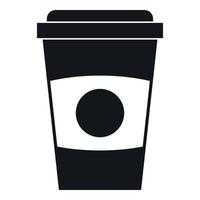 icône de tasse de café en papier, style simple vecteur