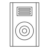 icône de haut-parleur audio, style de contour vecteur