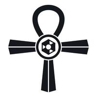 icône de symbole ankh égyptien, style simple vecteur