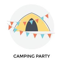 fête de camping à la mode vecteur