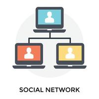 réseau social tendance vecteur