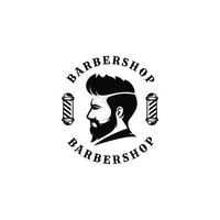 barbershop, logo, conception, vecteur, illustration vecteur