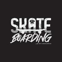 slogan de typographie de skateboard pour la conception de t-shirt imprimé vecteur